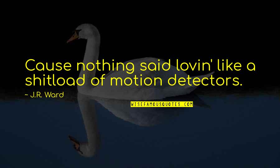 William Lyon Mackenzie King Quotes By J.R. Ward: Cause nothing said lovin' like a shitload of