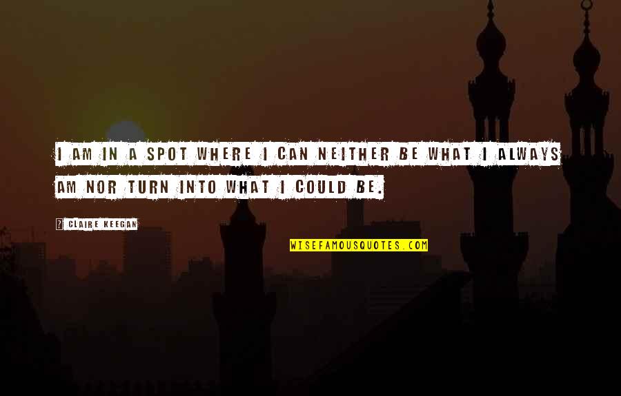 William O Darby Quotes By Claire Keegan: I am in a spot where I can William O Darby Quotes By Claire Keegan: I am in a spot where I can