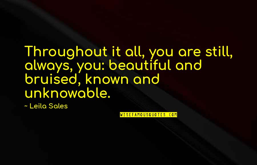 William Plomer Quotes By Leila Sales: Throughout it all, you are still, always, you: William Plomer Quotes By Leila Sales: Throughout it all, you are still, always, you: