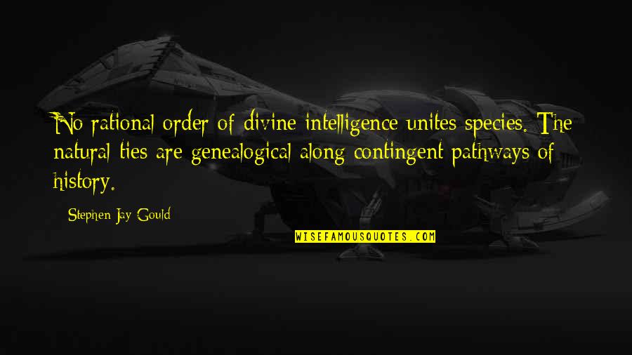William Reddington Hewlett Quotes By Stephen Jay Gould: No rational order of divine intelligence unites species.