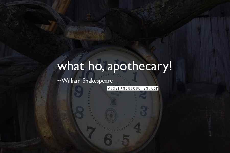 William Shakespeare quotes: what ho, apothecary!