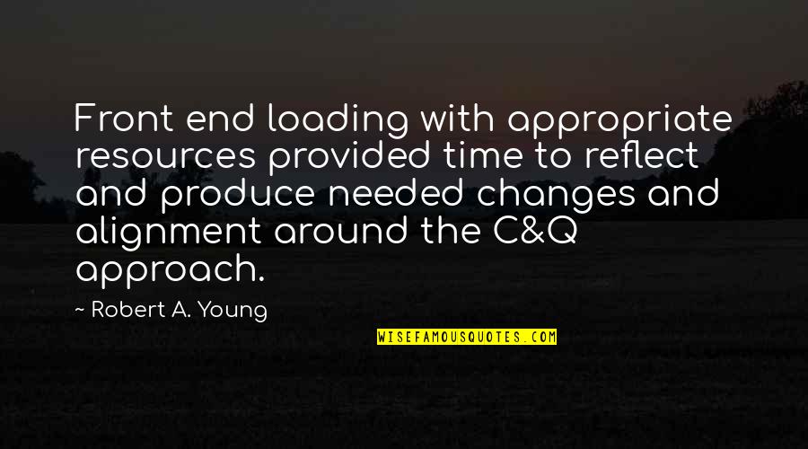 William Sloane Coffin Credo Quotes By Robert A. Young: Front end loading with appropriate resources provided time