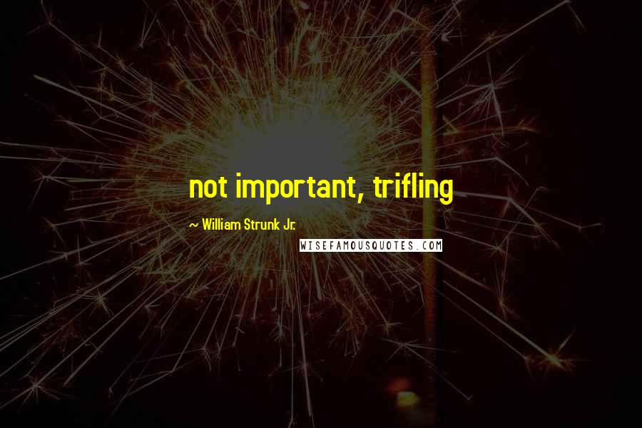 William Strunk Jr. quotes: not important, trifling