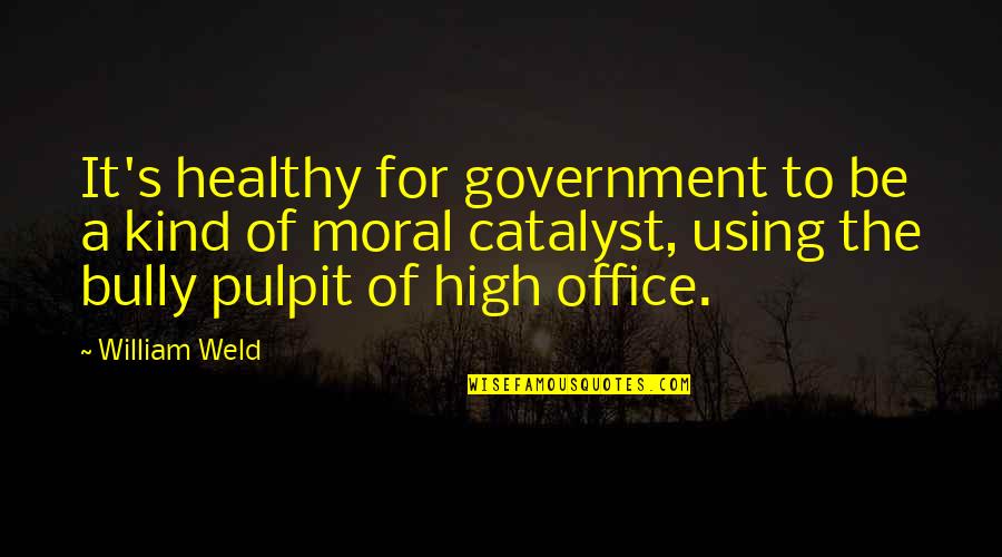 William Weld Quotes By William Weld: It's healthy for government to be a kind