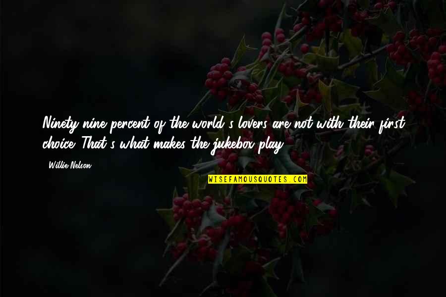 Willie Nelson Quotes By Willie Nelson: Ninety-nine percent of the world's lovers are not