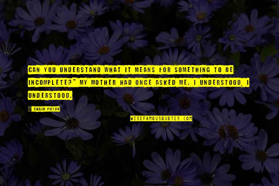 Willner Auctions Quotes By Chaim Potok: Can you understand what it means for something Willner Auctions Quotes By Chaim Potok: Can you understand what it means for something