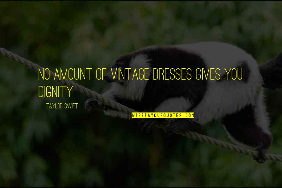 Willseal 150 Quotes By Taylor Swift: No amount of vintage dresses gives you dignity