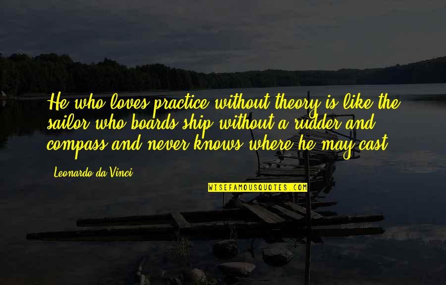 Willy Loman Hallucinations Quotes By Leonardo Da Vinci: He who loves practice without theory is like