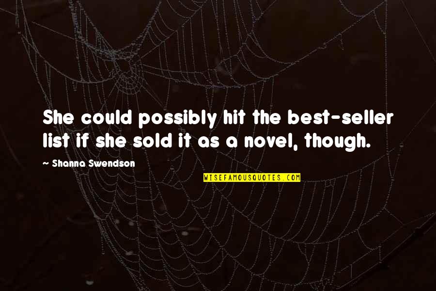 Wimbledon Inspirational Quotes By Shanna Swendson: She could possibly hit the best-seller list if