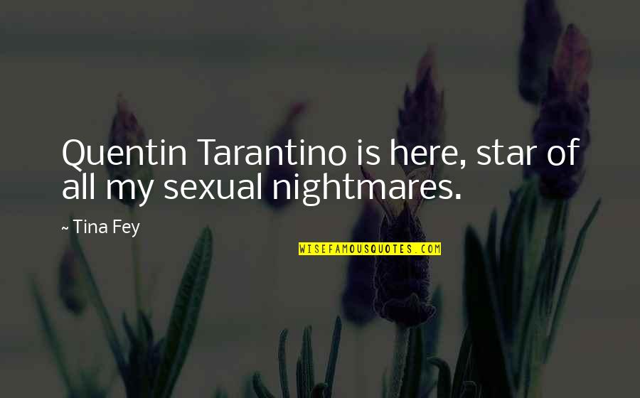Wimples For Sale Quotes By Tina Fey: Quentin Tarantino is here, star of all my