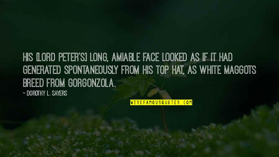 Wimsey's Quotes By Dorothy L. Sayers: His [Lord Peter's] long, amiable face looked as
