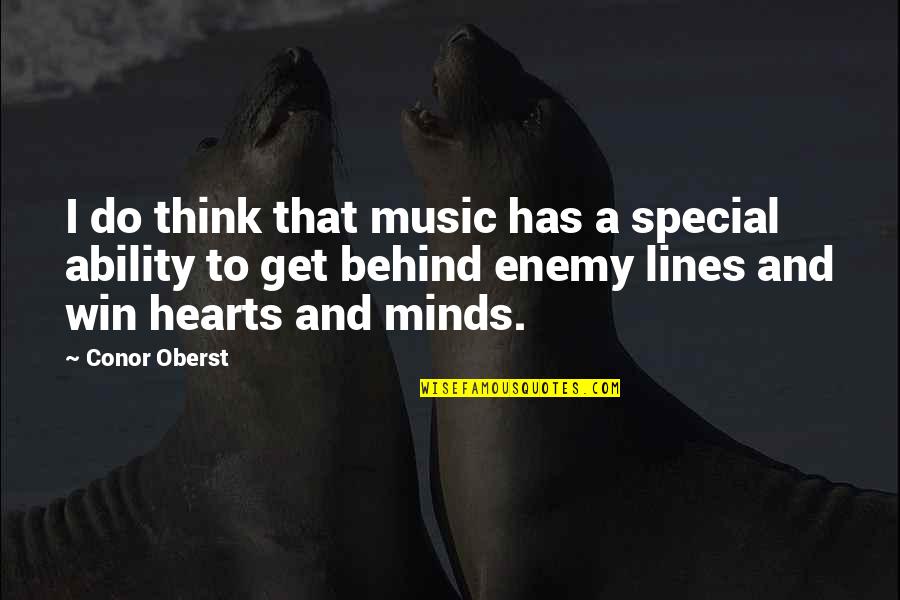 Win Their Hearts And Minds Quotes By Conor Oberst: I do think that music has a special
