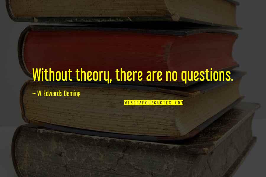 Winanto Adi Quotes By W. Edwards Deming: Without theory, there are no questions.