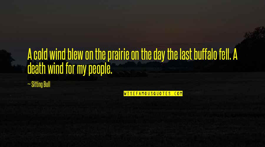 Wind And Death Quotes By Sitting Bull: A cold wind blew on the prairie on