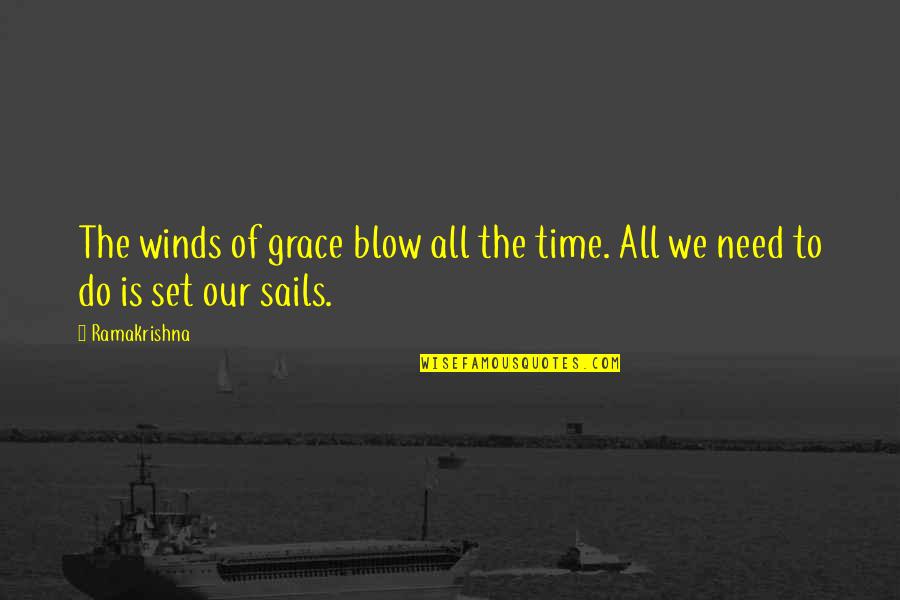 Wind Blow Quotes By Ramakrishna: The winds of grace blow all the time.
