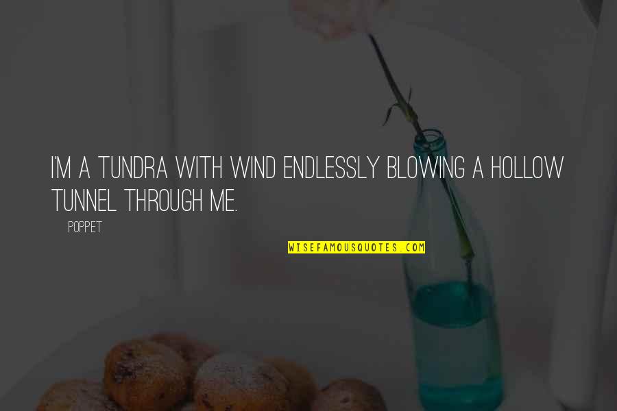 Wind Blowing Quotes By Poppet: I'm a tundra with wind endlessly blowing a