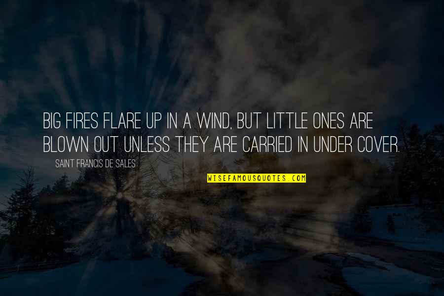 Wind Blown Quotes By Saint Francis De Sales: Big fires flare up in a wind, but