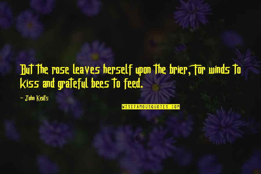 Wind In The Leaves Quotes By John Keats: But the rose leaves herself upon the brier, Wind In The Leaves Quotes By John Keats: But the rose leaves herself upon the brier,
