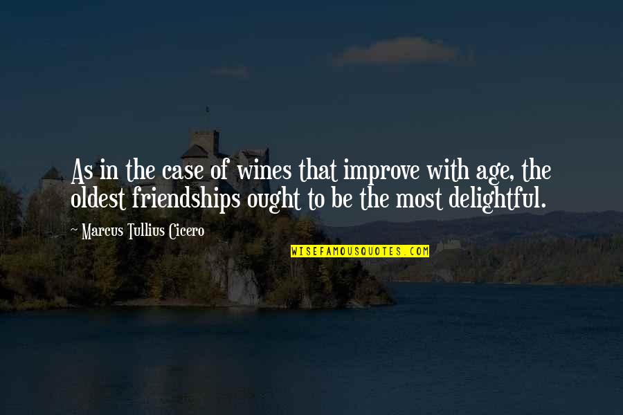 Wine And Age Quotes By Marcus Tullius Cicero: As in the case of wines that improve