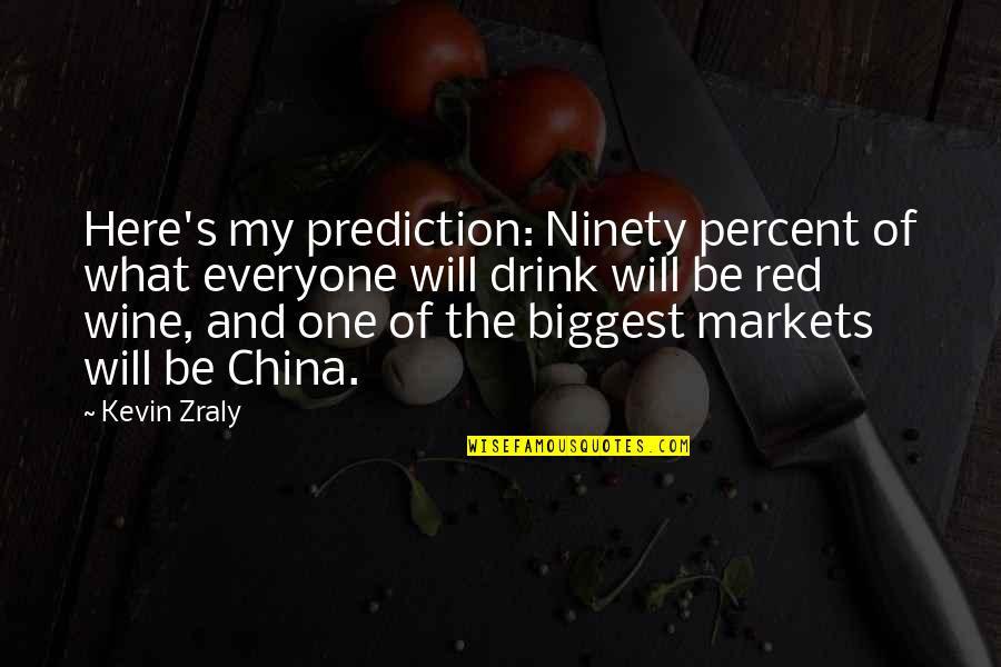 Wine Drink Quotes By Kevin Zraly: Here's my prediction: Ninety percent of what everyone