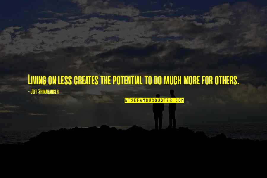 Wing Commander Privateer Quotes By Jeff Shinabarger: Living on less creates the potential to do Wing Commander Privateer Quotes By Jeff Shinabarger: Living on less creates the potential to do