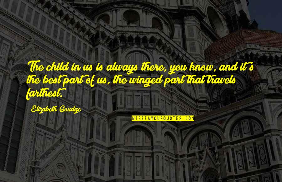 Winged Quotes By Elizabeth Goudge: The child in us is always there, you