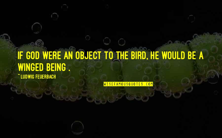 Winged Quotes By Ludwig Feuerbach: If God were an object to the bird,