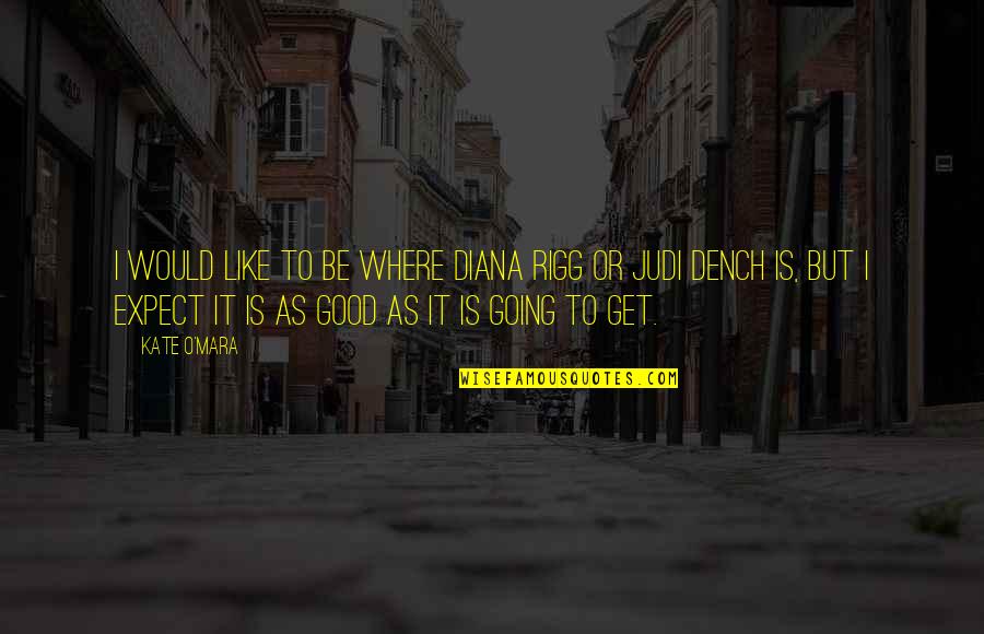Wingeryoutube Quotes By Kate O'Mara: I would like to be where Diana Rigg Wingeryoutube Quotes By Kate O'Mara: I would like to be where Diana Rigg