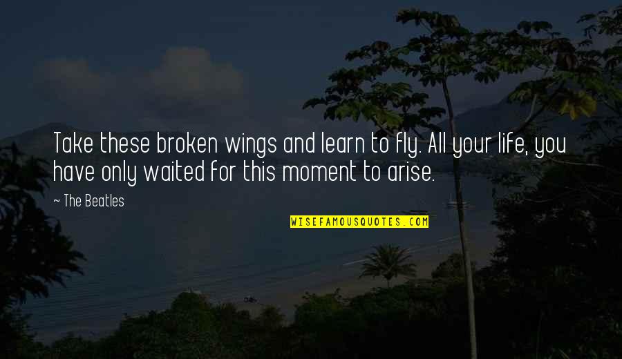 Wings For Life Quotes By The Beatles: Take these broken wings and learn to fly.
