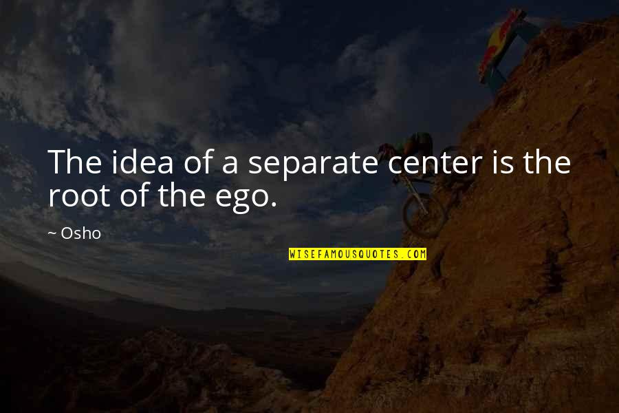 Wings Of Fire Dragon Quotes By Osho: The idea of a separate center is the
