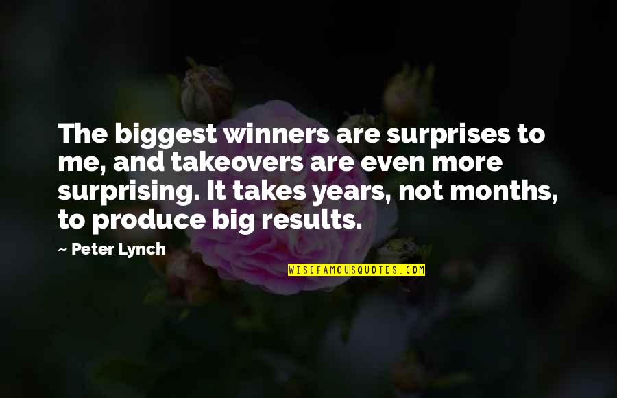 Winner Takes All Quotes By Peter Lynch: The biggest winners are surprises to me, and