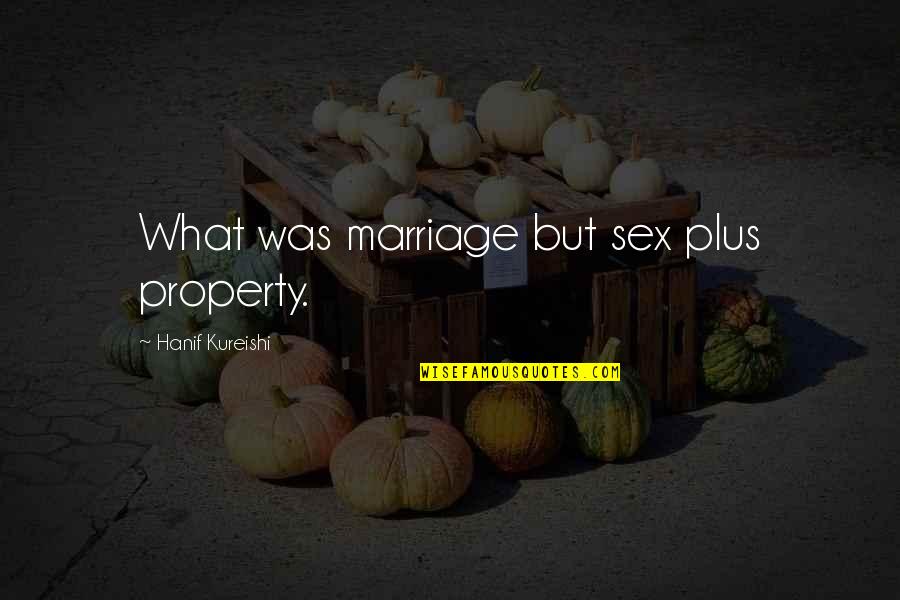 Winning And Friendship Quotes By Hanif Kureishi: What was marriage but sex plus property.