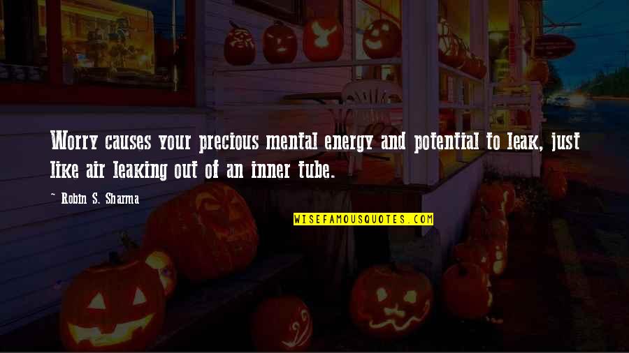 Winning And Losing In Sports Quotes By Robin S. Sharma: Worry causes your precious mental energy and potential Winning And Losing In Sports Quotes By Robin S. Sharma: Worry causes your precious mental energy and potential