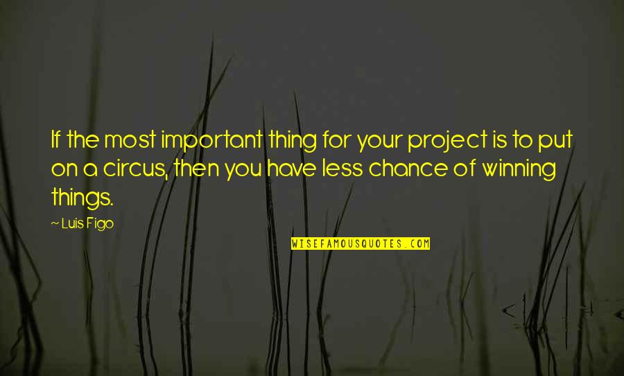 Winning Is Important Quotes By Luis Figo: If the most important thing for your project Winning Is Important Quotes By Luis Figo: If the most important thing for your project