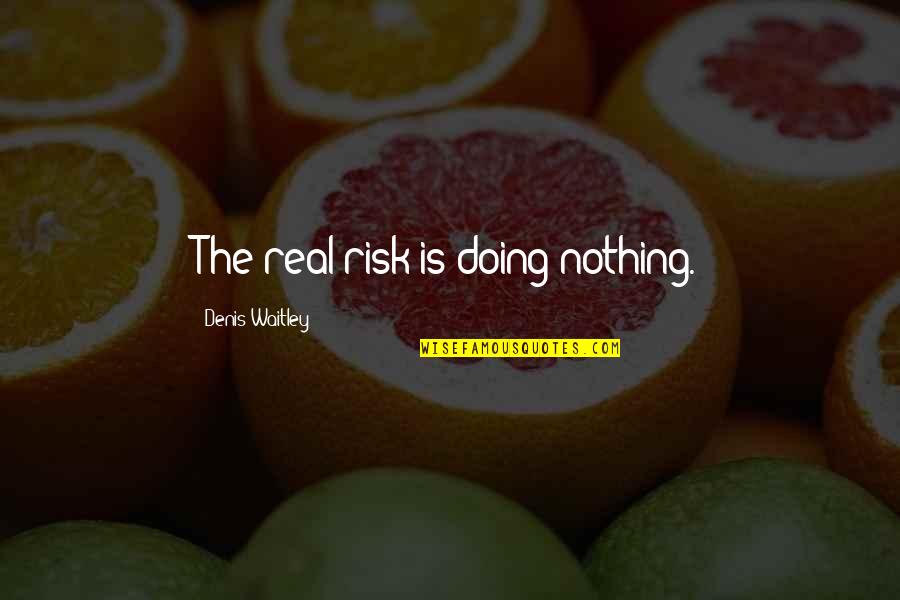 Winona Ryder Movie Quotes By Denis Waitley: The real risk is doing nothing.