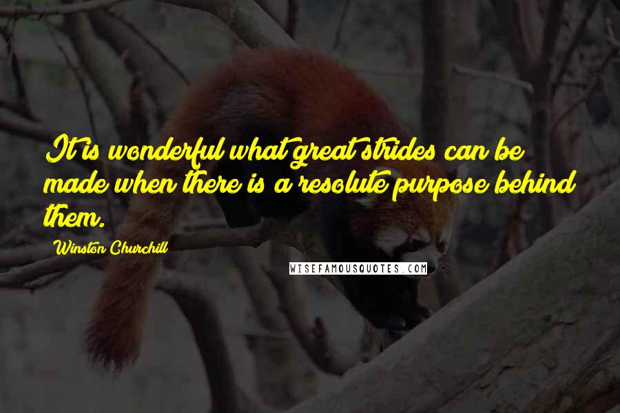 Winston Churchill quotes: It is wonderful what great strides can be made when there is a resolute purpose behind them.