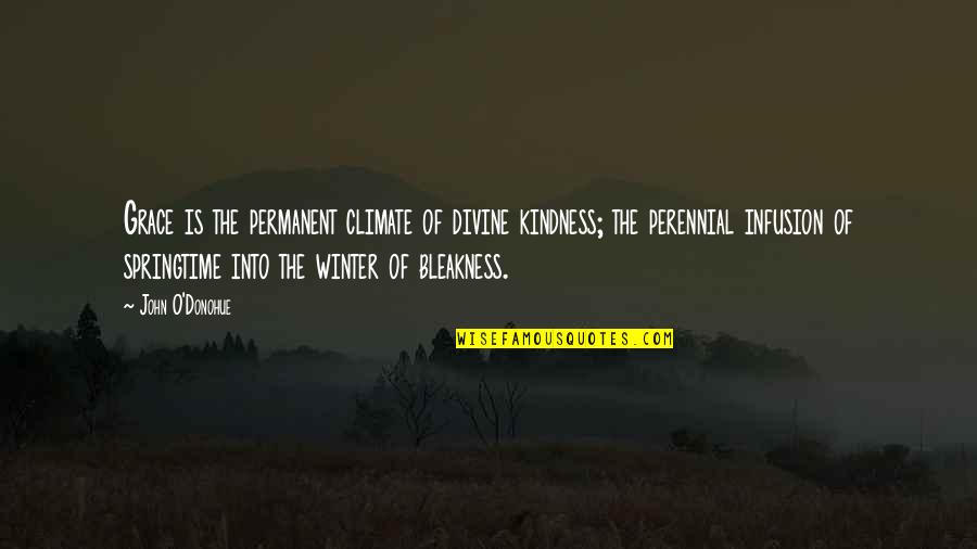 Winter And Kindness Quotes By John O'Donohue: Grace is the permanent climate of divine kindness;