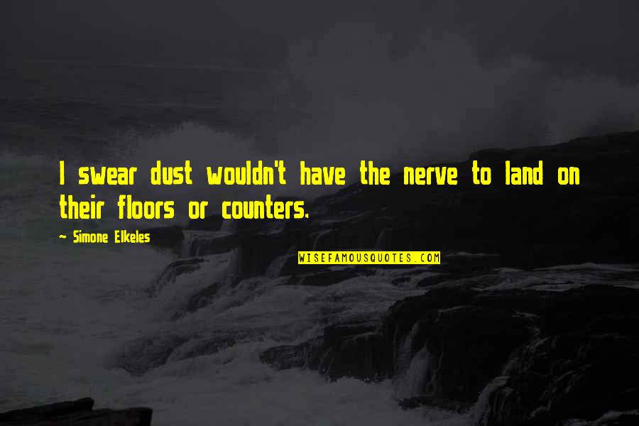 Winter Sledding Quotes By Simone Elkeles: I swear dust wouldn't have the nerve to