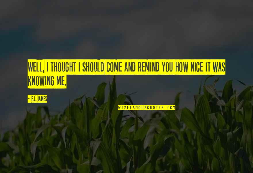 Winterhalter Quotes By E.L. James: Well, I thought I should come and remind