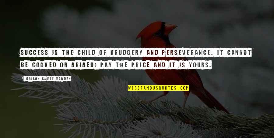 Wintrich Case Quotes By Orison Swett Marden: Success is the child of drudgery and perseverance. Wintrich Case Quotes By Orison Swett Marden: Success is the child of drudgery and perseverance.