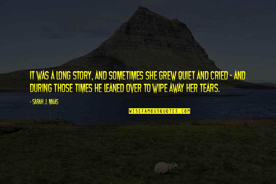 Wipe My Tears Quotes By Sarah J. Maas: It was a long story, and sometimes she