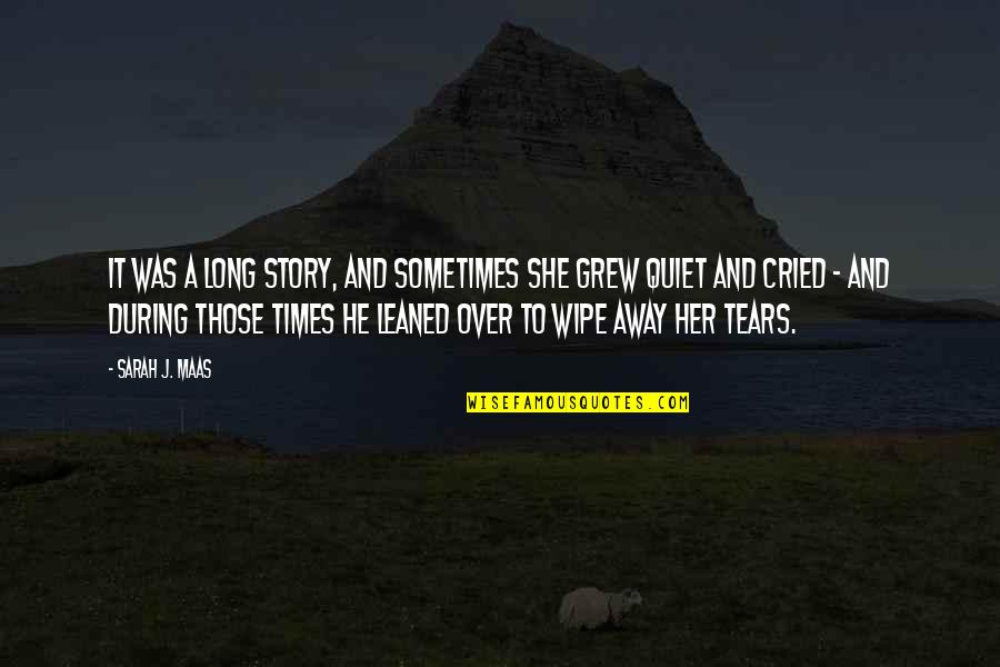 Wipe Those Tears Quotes By Sarah J. Maas: It was a long story, and sometimes she
