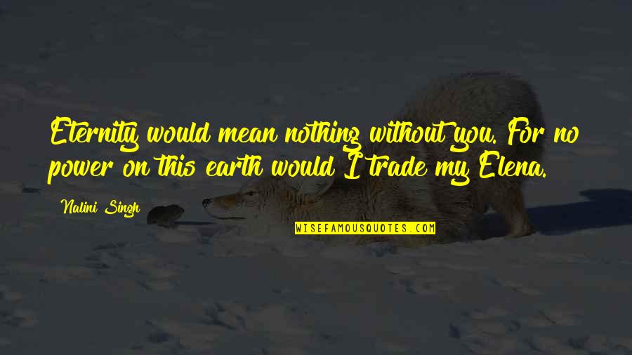Wire Time After Time Quotes By Nalini Singh: Eternity would mean nothing without you. For no