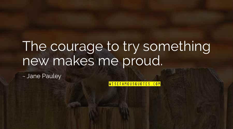 Wireless Bra Quotes By Jane Pauley: The courage to try something new makes me