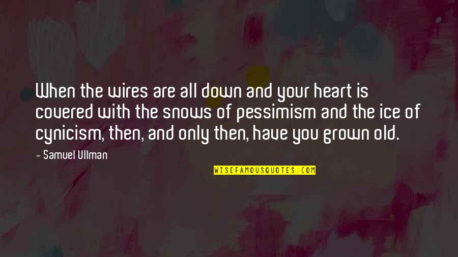 Wires Quotes By Samuel Ullman: When the wires are all down and your