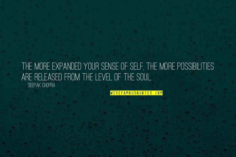 Wisconsin Badgers Jim Leonhard Quotes By Deepak Chopra: The more expanded your sense of self, the