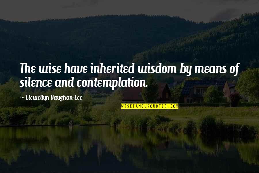 Wisdom And Silence Quotes By Llewellyn Vaughan-Lee: The wise have inherited wisdom by means of