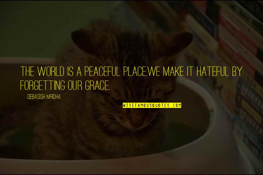 Wisdom Grace Quotes By Debasish Mridha: The world is a peaceful place.We make it