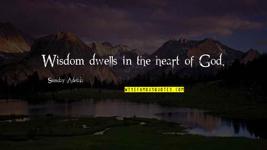 Wisdom Of The Heart Quotes By Sunday Adelaja: Wisdom dwells in the heart of God.
