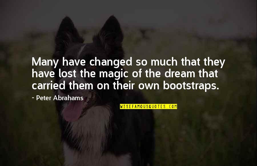 Wise Healing Quotes By Peter Abrahams: Many have changed so much that they have